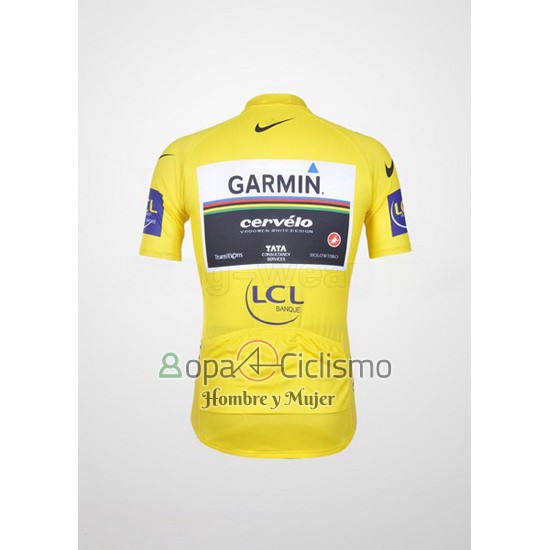 Garmin Lider Ropa Ciclismo Culotte Corto 2011 Hombre Mangas Cortas AMarillo